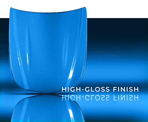 Vvivid+ Ultra Gloss Smurf Blue Vinyl Car Wrap Premium Paint Replacement Film Roll With Nano Air Release Technology, Stretchable Protective Cap Liner, Self Adhesive, Indoor Outdoor (1Ft X 54") #TOP6