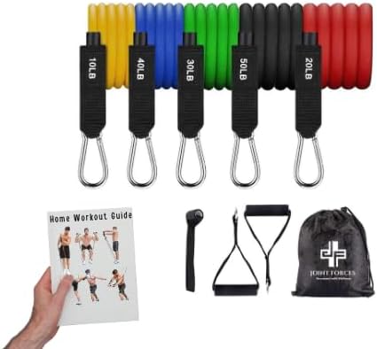 11-Piece Resistance Band Set for Home Workouts, Strength Training, Physical Therapy – Durable Exercise Tubing with Handles, Ankle Straps, Door Anchor, and Custom Workout Guide 11-Piece Resistance Band Set for Home Workouts, Strength Training, Physical Therapy – Durable Exercise Tubing with Handles, Ankle Straps, Door Anchor, and Custom Workout Guide