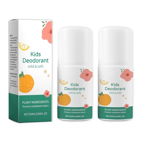 Genérico Desodorante Corporal Natural para Todo el Cuerpo, para Niños (2) Fresco