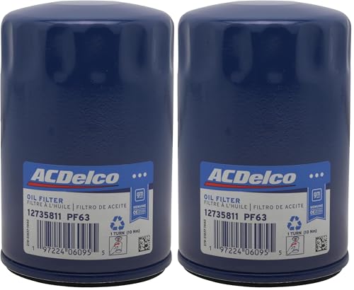 Information on New Torque Specification and Installation Procedure for ACDelco Spin-On Oil Filters - GM Passenger Cars and Trucks 2 ACDelco GM Original Equipment PF63 (12735811) Engine Oil Filter (2 Pack)