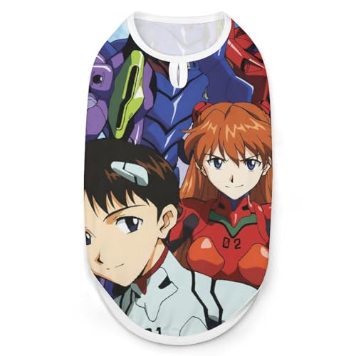 ペット服 新世紀エヴァンゲリオン 犬服 犬の服 Tシャツ ペットウェア ドッグウェア 猫服 洋服 袖なし 薄手 おしゃれ 脱毛保護 通気性よい 春秋冬服 お散歩 お出かけ 小型犬 中型犬