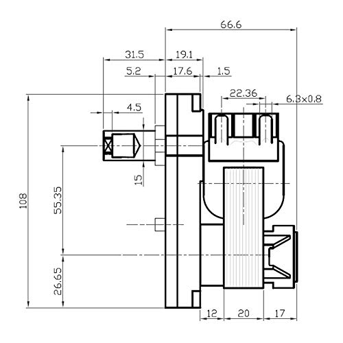 Motorino girarrosto Kenta K9113058 2rpm per asta 8mm