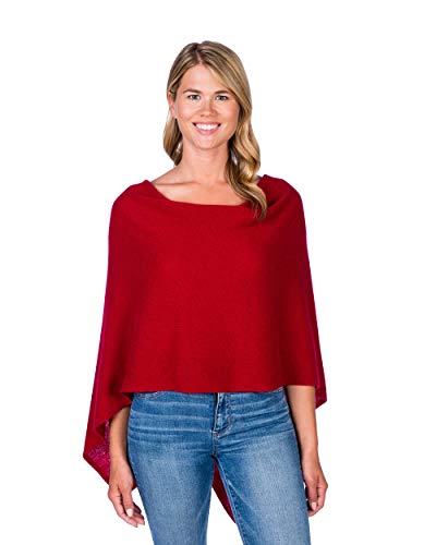 Image of CLAUDIA NICHOLE Womens 100% Cashmere Dress Topper - Cashmere Poncho Wrap
