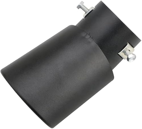 Miniatura 4 de 2 tubos de acero inoxidable para tubo de escape de automóvil, ajuste universal, diámetro de tubo de 1.5 a 2.25 pulgadas (negro, curvado)