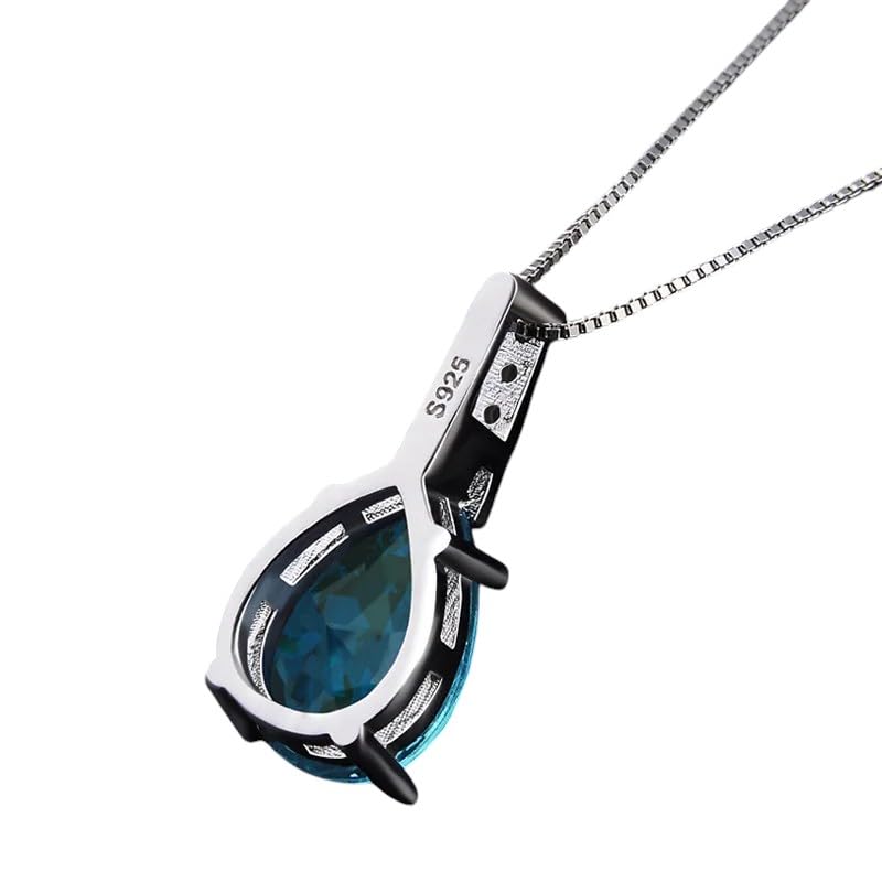 Bijoux commémoratif topaze bleue collier cadeau idéal femme création 2025