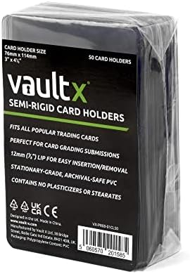 Vault X Slim Semi-Rigid Card Holders for Trading Card & Sports Card Grading Submissions (50 Pack)