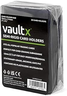Vault X Slim Semi-Rigid Card Holders for Trading Card & Sports Card Grading Submissions (50 Pack)