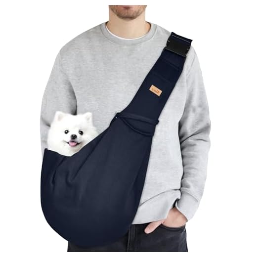 CUBY Dog and Cat Sling Carrier – Hands Free Reversible Pet Papoose Bag - Soft Pouch and Tote Design – Adjustable – Suitable for Puppy, Small Dogs, and Cats for Outdoor Travel (B-ArmyGreen)