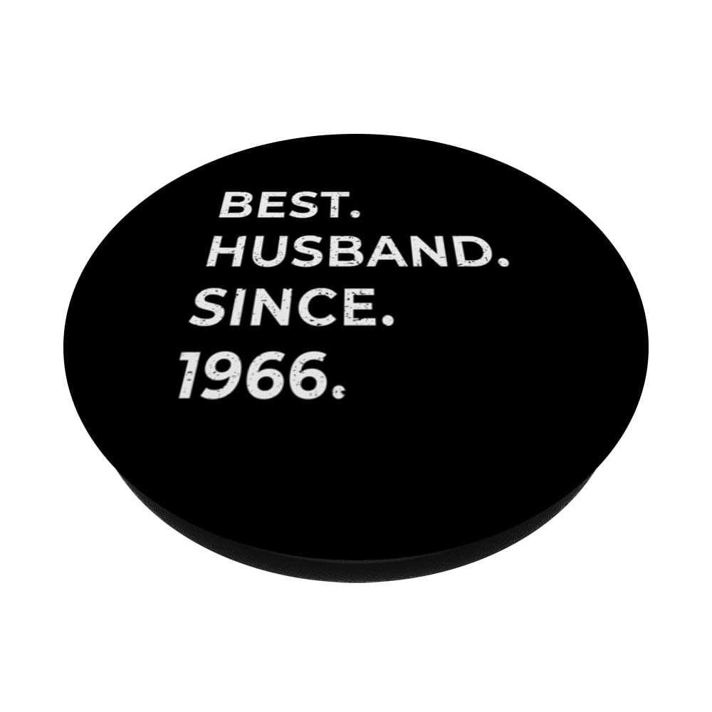 best husband since 1966 epic husband 1966 husband gifts PopSockets Swappable PopGrip, Black - Image 2
