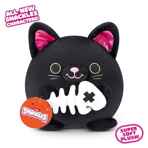 Snackles Halloween Serie 1, 20 cm großes Plüschspielzeug (Salem) von ZURU, Plüschspielzeug mit Snack-Accessoire – Ansicht 3