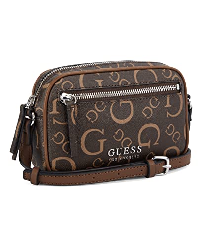 Mini Bolsa Rowan, Guess, Feminino, Bege Multi, Un