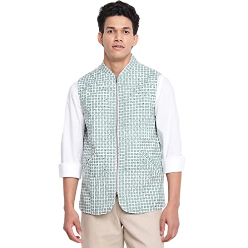 Veste Nehru Fabindia verte en taille S pour homme