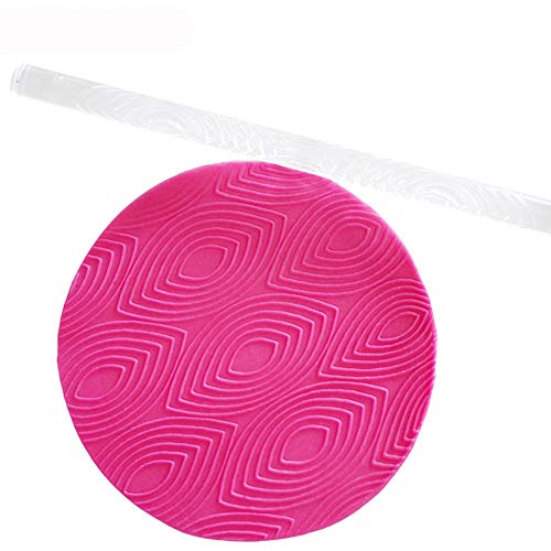 Cuekondy 2018 Christmas Rolling Pins with Patterns for Baking Clear Embossing Acrylic Rolling Pin for Fondant Sugar Craft Cookies Cake Decoration Crows feet L XW 16X1cm63X039