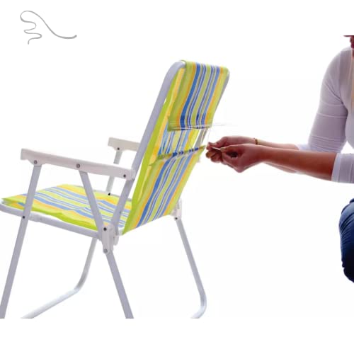 Refil Para Cadeiras De Sol Cadeira Praia Kit Com 5 Unidades Renovar Tecido Verão Lona Acampamento Ca