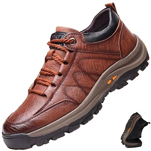 AngryMonkey Men Hiking Shoes Arch Support Anti-Fatigue Anti Slip Shock-Absorbing Outdoor Snow Warm Running Boots,Large Sizes 6 to 13