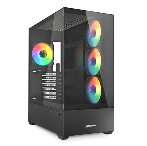 Sharkoon AK6 RGB PC Gehäuse, ATX, Schwarz