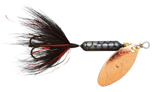 Yakima Bait Wordens Original Rooster Tail Spinner Lure, Copper Tinsel Black, 1/16-Ounce