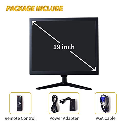 Image of 19 inch CCTV Security Monitor, Cocar Security Surveillance Monitor for Home Security Systems Surveillance Camera STB PC, 1280x1024 Vesa 10 * 10 Mounting Built-in Speaker, BNC /VGA /HDMI /Audio in & Out