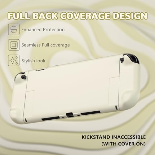 Image of PlayVital Hard Case for Nintendo Switch 2 with Extra Stand & Thumb Grip Caps | Split Design, Dockable Protective Full-Body Shell Cover for Nintendo Switch 2 | Solid Color Series, Antique Yellow
