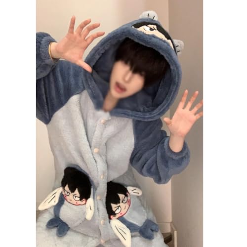 Kozume Kenma Plush Pajamas Unisex Tobio Kageyama Soft Fluffy Fleece Nightwear Tsukishima Kei Cosplay Casual Loungewear4
