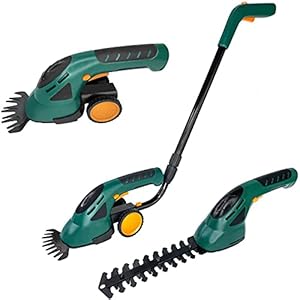 NING Accu-grastrimmer, accu-grastrimmer en tuinschaar, 1500 mAh, grasmaaier, 7,2 V