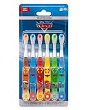 Brush Buddies Disney Pixar Cars Kids Toothbrushes 6 Pack Soft Bristles Ages 2+ Lightning McQueen Mater Jackson Storm Cruz Ramirez Kids Toothbrush Set Small Head Easy Grip Handle Manual Oral Care