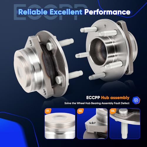 Image of ECCPP 2-Piece 512575 Wheel Hub Bearing for Buick LaCrosse 2017-2019 | for Buick Envision 2017-2018 5 lugs Pre-Greased Sealed