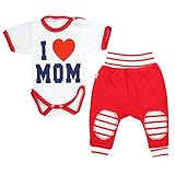 babykleidung 56 Babyhose mit breitem, elastischen Bund und mit Knieaufnäher in gestreifter Optik