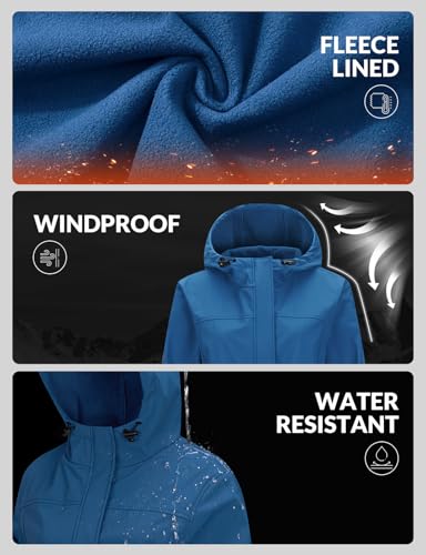 Manteau softshell doublé polaire pour femme imperméable - 4