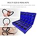 YTFRL 407 PCS SAE Metric O-Rings Kit, 32 Sizes USA Standard Nitrile Rubber O Ring Assortment, Universal Sealing Ring Replacement for Automotive Hydraulic Faucet Professional Plumbing