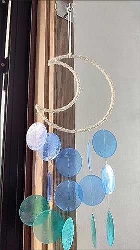 Cumuiu CUMUIU-WIND CHIMES-01 Capiz Seashell Wind Chimes Outdoor Small Wind Chimes Unique Handmade Natural Seashell Wind Chimes thumb #7