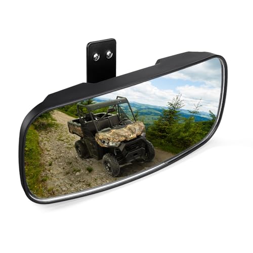 KEMIMOTO UTV Rear View Mirror Compatible with Polaris Ranger 500 570 900 XP 1000 XP/Crew 2017 2018 2019 2020 2021 2022 2023 2024 2025 2026 Factory Mounting Tab Required OEM#2879969