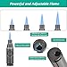 Torch Lighters, 2 Pack, Butane Lighters, Adjustable Jet Flame Torch Lighters, Windproof Butane Refillable Gas Torch Lighter Long Lighter for Candle, Grill, BBQ, Fireworks(Butane Not Included)