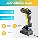 NETUM Upgraded QR Industrial Bluetooth Barcode Scanner with Charging Dock, Wireless 2D 1D Bar Code Reader 2600mAh Drop Protection Shock Dust Proof Hands Free for Windows Mac Android iOS (RD-1200)