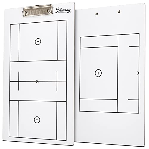 Murray Sporting Goods Lacrosse Dry Erase Coaches Clipboard | Double-Sided Lacrosse Field Clipboard Dry Erase White Board | Lacrosse Gift for Coach