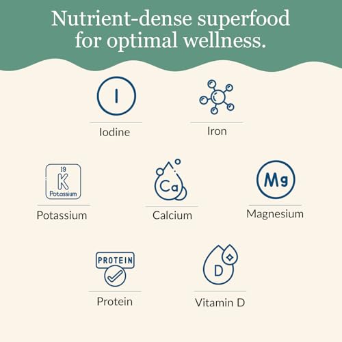 Maine Coast Sea Vegetables Kelp Granules Blend | Organic Seaweed Snacks | Sustainably Harvested | Low Sodium Salt Alternative | Rich in Iodine & Minerals | Ideal for Soups, Salad | 1.5 oz (Pack of 1)