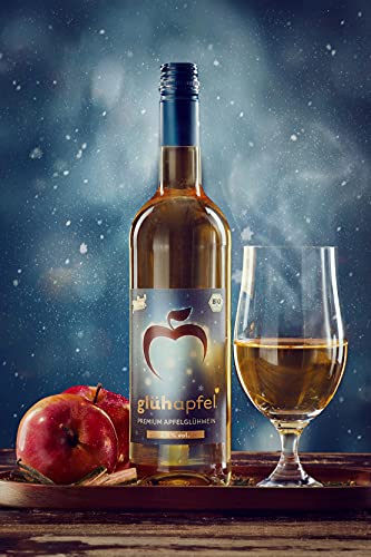 Elbler Glühapfel Wein, 6 x 0.75 l, Milde 4.0% Vol., Glühwein aus Bio-Obst, mit Winterlichen Extrakten aus Vanille, Zimt und Nelke, Vegan & Glutenfrei, 100% Direktsaft