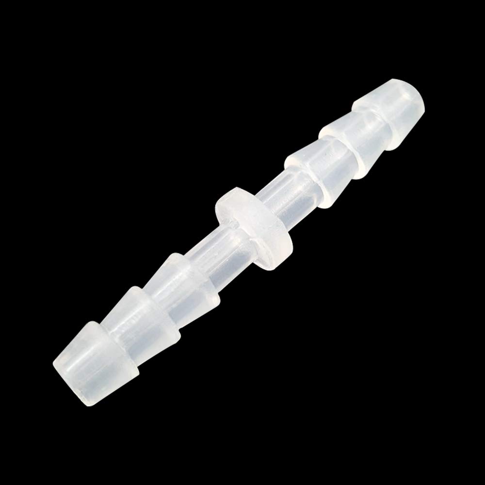 JoyTube Plastic 3/16” hose ID Barb pipe connectors Joint Splicer Mender Adapter Union Boat Water Air Aquarium O2 Fuel (pack of 6)