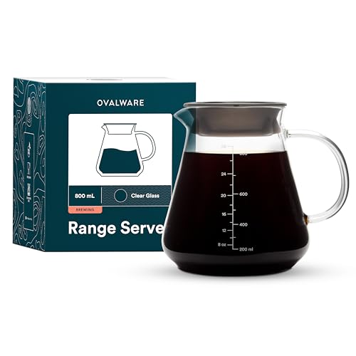 Comparison: Best Ovalware Coffee 5 Glass Range Coffee Server For Pour Over Coffee & Tea - 800ml/27oz Ovalware Microwave Safe & Heatproof 2.5mm Thick Glass Body
