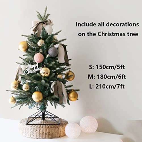 Indyah Pre-Lighted Christmas Tree, High-End Artificial Christmas Tree, Metal Stands And Hinged Branches, Holiday Decorative Tree Party Tree For Home Office #TOP1
