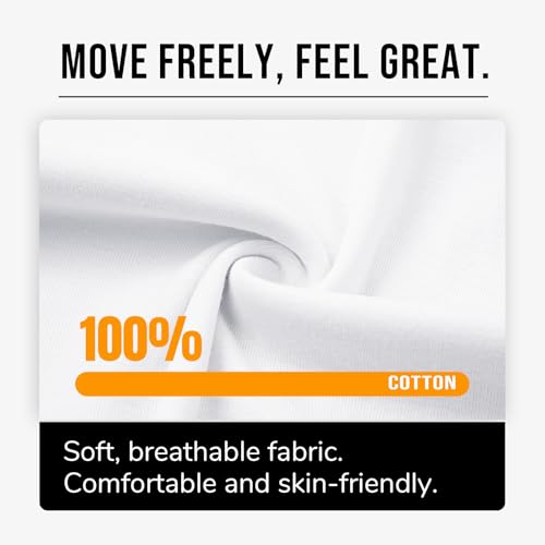 HomyComy Men's 100% Cotton Tank Top Sleeveless Crewneck A-Shirts Basic Solid Undershirts Vest 3 Pack4