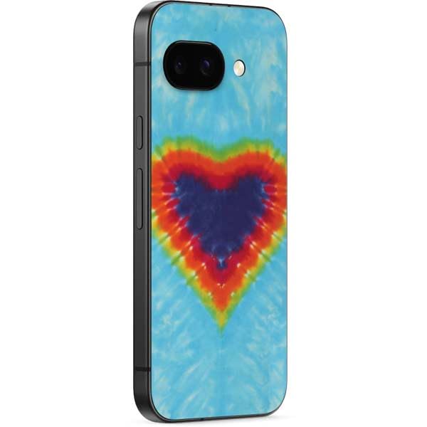 Skinit Decal Phone Skin Compatible with Google Pixel 9a - Officially Licensed Liquid Blue Tie Dye Heart Design