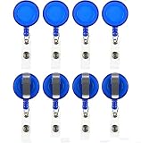 50 Pcs Retractable Badge Reels Clip Holders with Hanging ID Name Card Key Chain for Office Worker Nu
