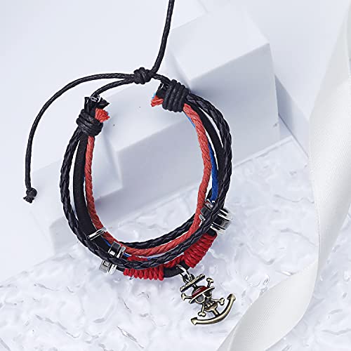 G-Ahora Anime One Piece Bracelet One Piece Trafalgar Law Keychain Luffy Skeleton Straw Jewelry Chopper Bracelet One Piece Fans Gifts(Skeleton) #TOP5