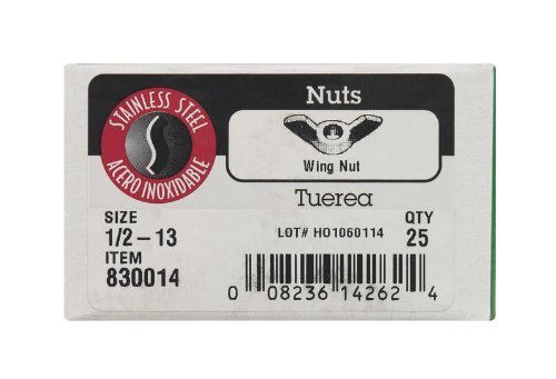 The Hillman Group 830014 1/2 by 13-Inch Stainless Steel Wing Nut (2 Packs of 25)