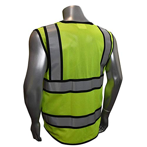 Rexzus (B Engineer Safety Vest, High Visibility Reflective Safety, Vest Mesh With Zipper And Pockets (Yellow, X-Large) #TOP1