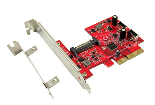Ableconn Pex-Ub152 Usb 3.2 Gen 2 (10 Gbps) 2-Port Type-C Internal 20Pin Key-A Header Pci Express (Pcie) X4 Host Adapter Card (Asmedia Asm2142 Chipset) #TOP6