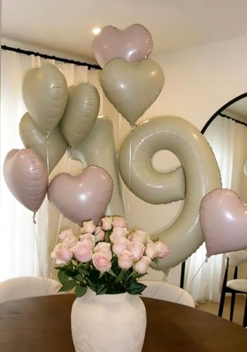 Image of 4 Balloon 40 inch Cream Number Balloons for 4th Birthday Party Decoration | Saturated Color, Large 40 inch, With Inflation Straw & Hanging Holes, Great for Wedding, Anniversary, Thanksgiving, Christmas