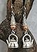 Teapot Three Dimensional Handmade Charm Earrings Orange Accent Stainless Steel Ear Wires