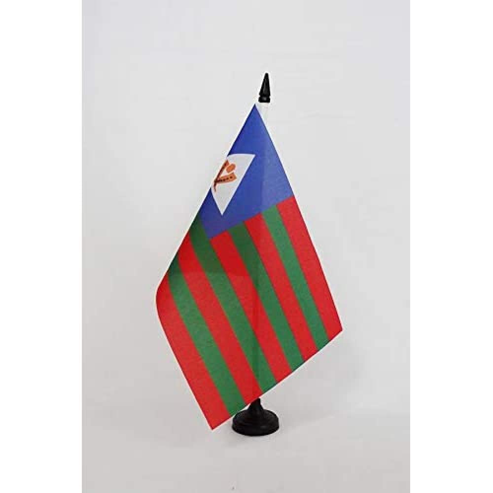 AZ FLAG Bubi people of Equatorial Guinea Table Flag 5'' x 8'', Voove Office Decoration 100% Polyester 21 x 14 cm